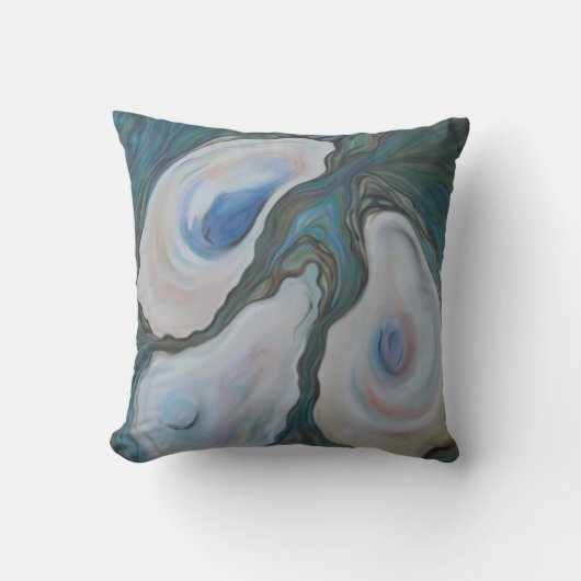 "3個のカキ" - 20"を正方形置いて下さい クッション (正面)