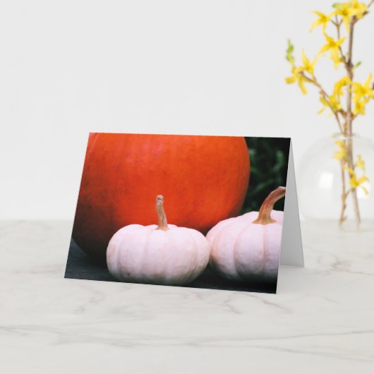 3個のカボチャ カード (黄色い花)