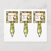 3個のコップのケーキは森林友人のシカを選びます インビテーションポストカード (正面)