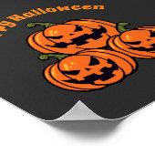 3個のジャックオランタンカボチャ ポスター (角)