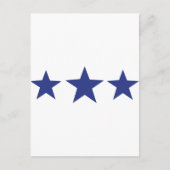 3個の青い星 ポストカード (正面)