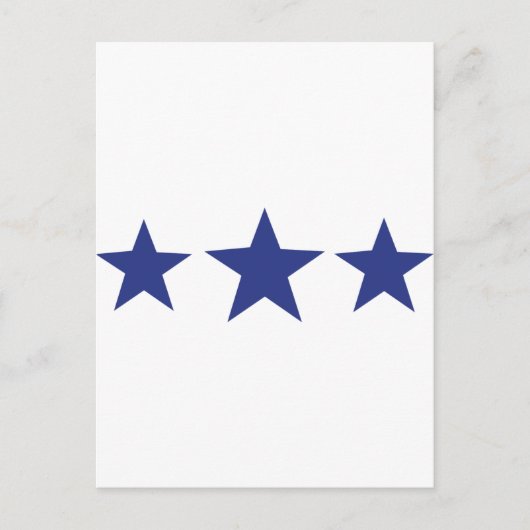 3個の青い星 ポストカード (正面)