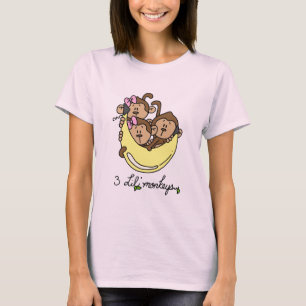 3個のLi'l猿のTシャツおよびギフト Tシャツ