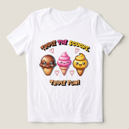 3倍のスクープでトリプルおもしろい! トライブレンドTシャツ