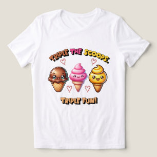 3倍のスクープでトリプルおもしろい! トライブレンドTシャツ