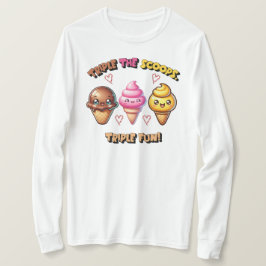 3倍のスクープでトリプルおもしろい! Tシャツ
