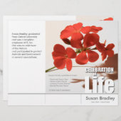 3倍ゼラニウム記念事業のチラシ (正面/裏面)