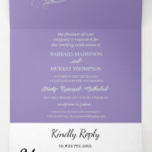 3倍パーソナライズされた結婚式招待状 三つ折り招待状 (内部中)