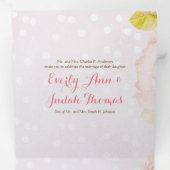 3倍赤面バラオールインワン結婚式招待状 三つ折りプログラム (内部最初)