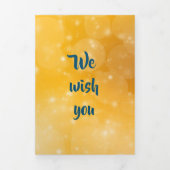 3倍金ゴールドメリークリスマスダブルフォトカード 三つ折りクリスマスカード (カバー)