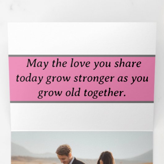 3倍Cを招待結婚していただき、ありがとうございます 三つ折りカード (内部最初)