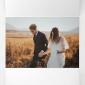 3倍Cを招待結婚していただき、ありがとうございます 三つ折りカード (内部中)