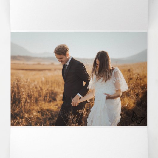 3倍Cを招待結婚していただき、ありがとうございます 三つ折りカード (内部中)