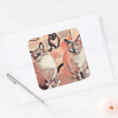 3兄弟ステッカー スクエアシール (封筒)