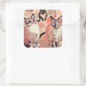 3兄弟ステッカー スクエアシール (バッグ)