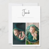 3光モダンベビーシンプル誕生 案内状 (正面)