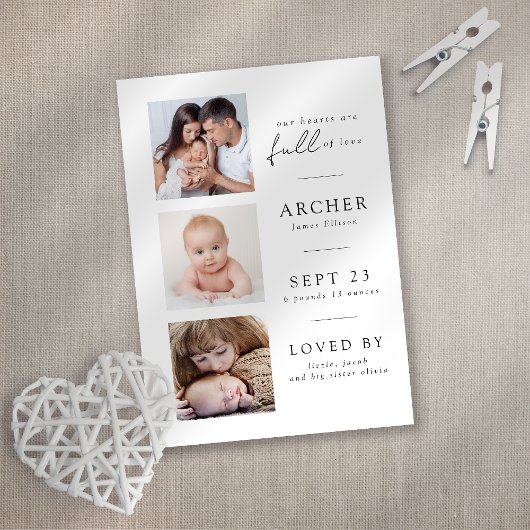 3光モダンベビー誕生 案内状