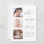 3光モダンベビー誕生 案内状 (正面)