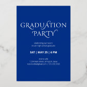 3光モダン海軍金ゴールド卒業党 箔招待状 (裏面)