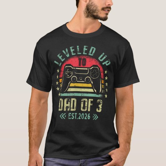 3児のパパに昇格 2026 Tシャツ (正面)