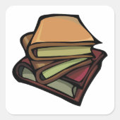 3冊の古書が重ね合わされた スクエアシール (正面)