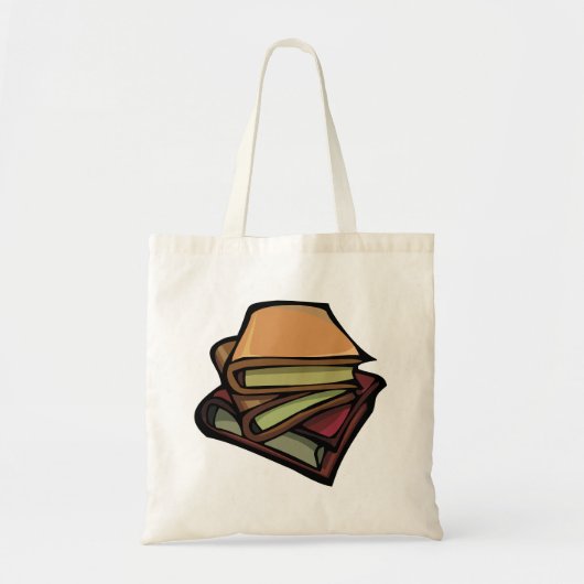 3冊の古書が重ね合わされた トートバッグ (正面)