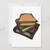 3冊の古書が重ね合わされた 招待状 (正面)