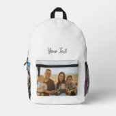 3写パーソナライズされた真およびカスタム文字テンプレート プリントバックパック (正面)
