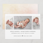 3写モダン真誕生 案内状 (正面/裏面)