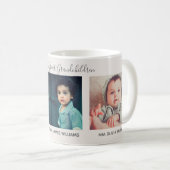 3写真おばあちゃんの孫素晴らしの名前Mug コーヒーマグカップ (正面右)