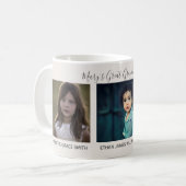 3写真おばあちゃんの孫素晴らしの名前Mug コーヒーマグカップ (正面左)