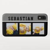 3写真と名前ユニークカスタムのパーソナライズされた Case-Mate iPhoneケース (裏面(横))