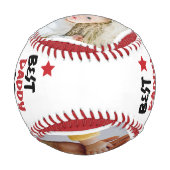 3写真と文字パーソナライズされたの種類 野球ボール (裏面)