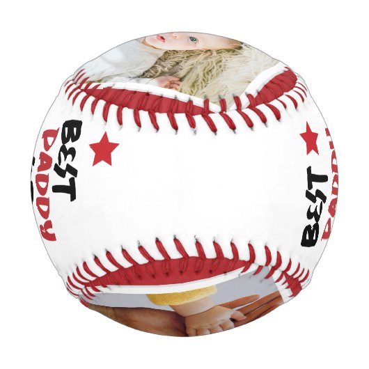 3写真と文字パーソナライズされたの種類 野球ボール (裏面)