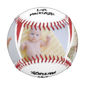 3写真と文字パーソナライズされたの種類 野球ボール (正面)