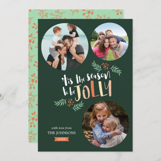 3写真のすてきクリスマスになる季節 シーズンカード (正面/裏面)