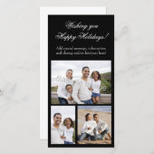 3写真のコラージュの休日 シーズンカード (正面/裏面)