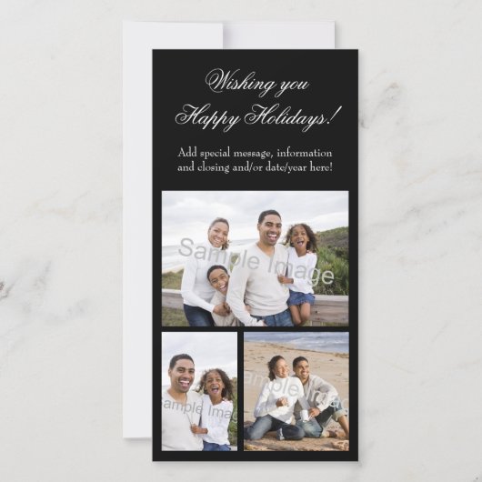 3写真のコラージュの休日 シーズンカード (正面)