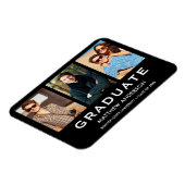 3写真の卒業モダン発表 マグネット (左側)