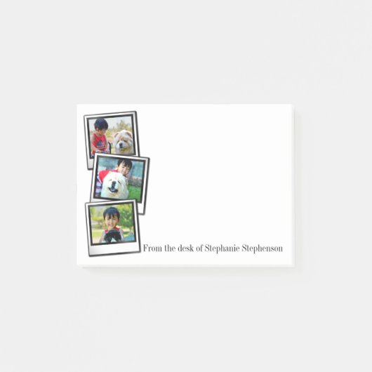 3写真の即刻フレームの名前入りな写真 ポストイット (正面)