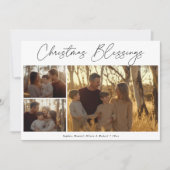 3写真の宗教的なスクリプトクリスマス恵み シーズンカード (正面)