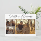 3写真の宗教的なスクリプトクリスマス恵み シーズンカード (スタンド正面)