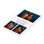 3写真ウェディング日付を保存 マグネット (左側)