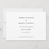 3写真エレガント日付の保存 案内状 (裏面)