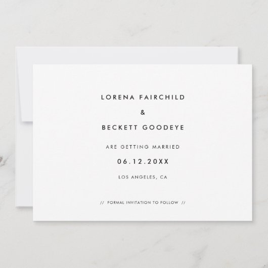 3写真エレガント日付の保存 案内状 (裏面)