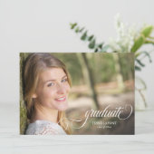 3写真エレガント書道卒業招待状 招待状 (スタンド正面)