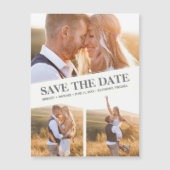 3写真エレガント結婚式の日付を保存 (正面)