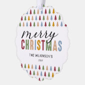 3写真カラフルメリークリスマス オーナメントカード (左)