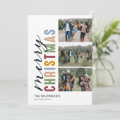 3写真カラフルメリークリスマス シーズンカード (スタンド正面)