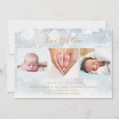 3写真クリスマス冬霜の誕生のお知らせ シーズンカード (正面)